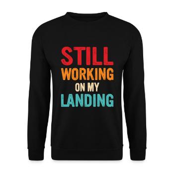 Gebrochener Arm Spruch - Ambruch Fraktur Gipsarm - Unisex Pullover - Schwarz - Vorne - Alina (178cm) & Michal (187cm)