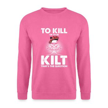 Costume de kilt écossais Saying - Jupe écossaise - Sweat-shirt Unisexe - rose - Devant