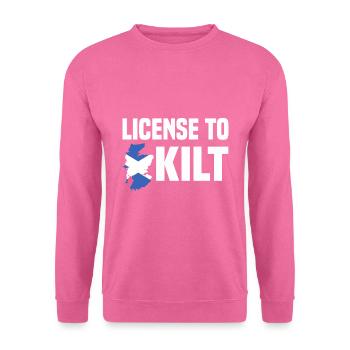 Costume de kilt écossais Saying - Jupe écossaise - Sweat-shirt Unisexe - rose - Devant