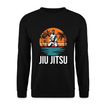 Martial Arts BJJ Brazilian Jiu Jitsu - Unisex Pullover - Schwarz - Vorne - Alina (178cm) & Michal (187cm)