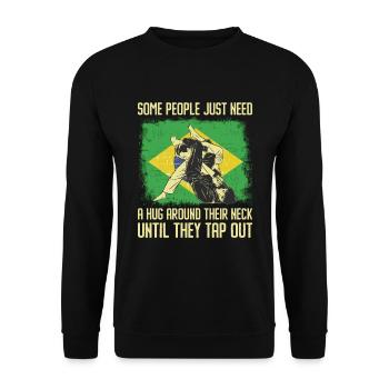 Martial Arts BJJ Brazilian Jiu Jitsu - Unisex Pullover - Schwarz - Vorne - Alina (178cm) & Michal (187cm)