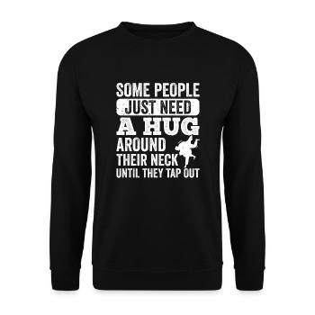 Martial Arts BJJ Brazilian Jiu Jitsu - Unisex Pullover - Schwarz - Vorne - Alina (178cm) & Michal (187cm)