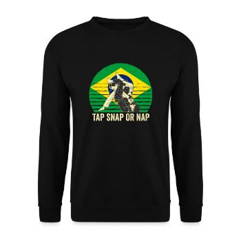 Martial Arts BJJ Brazilian Jiu Jitsu - Unisex Pullover - Schwarz - Vorne - Alina (178cm) & Michal (187cm)