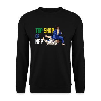 Martial Arts BJJ Brazilian Jiu Jitsu - Unisex Pullover - Schwarz - Vorne - Alina (178cm) & Michal (187cm)