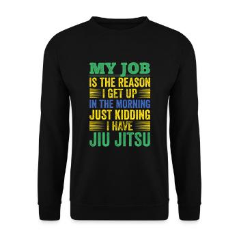 Martial Arts BJJ Brazilian Jiu Jitsu - Unisex Pullover - Schwarz - Vorne - Alina (178cm) & Michal (187cm)