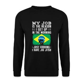 Martial Arts BJJ Brazilian Jiu Jitsu - Unisex Pullover - Schwarz - Vorne - Alina (178cm) & Michal (187cm)