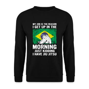 Martial Arts BJJ Brazilian Jiu Jitsu - Unisex Pullover - Schwarz - Vorne - Alina (178cm) & Michal (187cm)