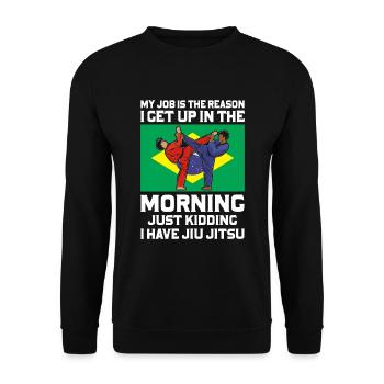 Martial Arts BJJ Brazilian Jiu Jitsu - Unisex Pullover - Schwarz - Vorne - Alina (178cm) & Michal (187cm)