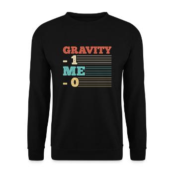 Gebrochener Arm Spruch - Fraktur Gipsarm - Unisex Pullover - Schwarz - Vorne - Alina (178cm) & Michal (187cm)