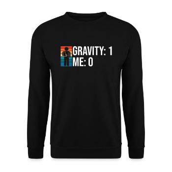 Gebrochener Arm Spruch - Fraktur Gipsarm - Unisex Pullover - Schwarz - Vorne - Alina (178cm) & Michal (187cm)