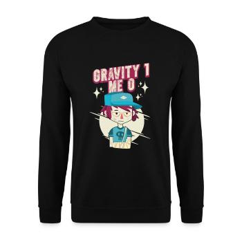 Gebrochener Arm Spruch - Fraktur Gipsarm - Unisex Pullover - Schwarz - Vorne - Alina (178cm) & Michal (187cm)