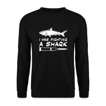 Gebrochenes Bein Spruch - Fraktur Gipsbein - Unisex Pullover - Schwarz - Vorne - Alina (178cm) & Michal (187cm)