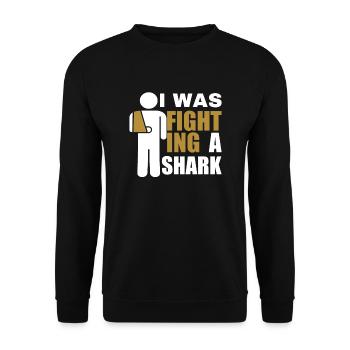 Gebrochener Arm Spruch - Fraktur Gipsarm - Unisex Pullover - Schwarz - Vorne - Alina (178cm) & Michal (187cm)