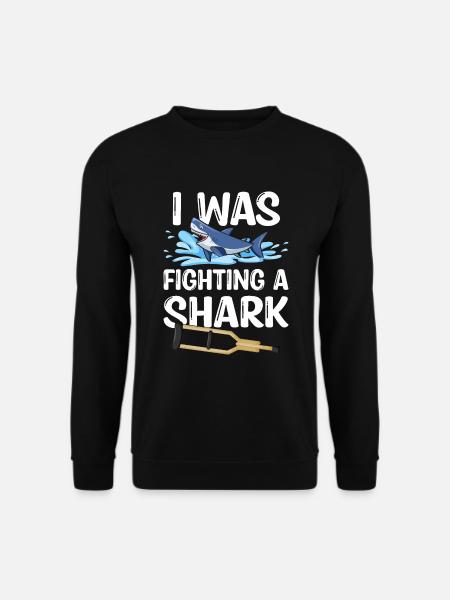 Gebrochenes Bein Spruch - Fraktur Gipsbein - Unisex Pullover - Schwarz