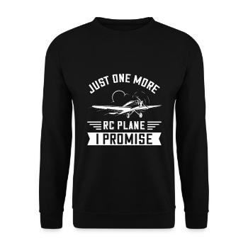 Modellbau Flugzeug RC Modellflieger - Unisex Pullover - Schwarz - Vorne - Alina (178cm) & Michal (187cm)