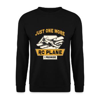 Modellbau Flugzeug RC Modellflieger - Unisex Pullover - Schwarz - Vorne - Alina (178cm) & Michal (187cm)