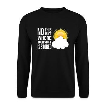 Cloud Computing Informatik Computer Programmierer - Unisex Pullover - Schwarz - Vorne - Alina (178cm) & Michal (187cm)