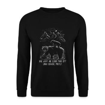 Cloud Computing Informatik Programmierung Dev - Unisex Pullover - Schwarz - Vorne - Alina (178cm) & Michal (187cm)