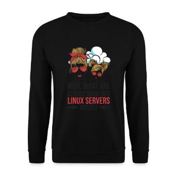 What Are Clouds Made Of - Linux Cloud Computing - Unisex Pullover - Schwarz - Vorne - Alina (178cm) & Michal (187cm)