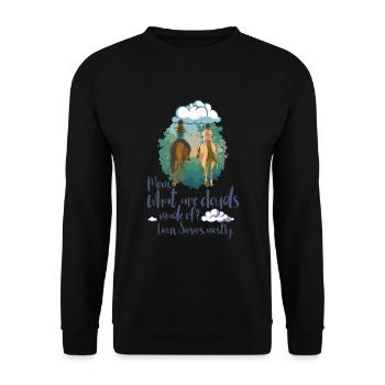 What Are Clouds Made Of - Linux Cloud Computing - Unisex Pullover - Schwarz - Vorne - Alina (178cm) & Michal (187cm)