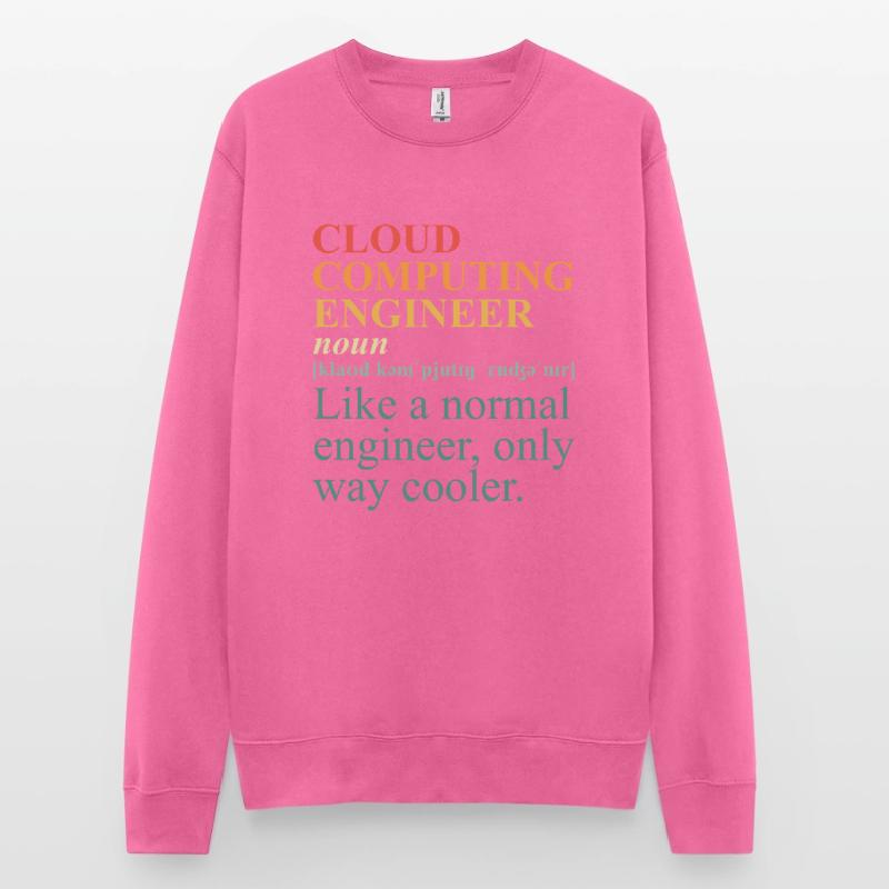 Cloud Computing Engineer Definition Retro Computer Unisex Pullover