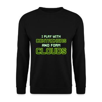 Cloud Computing Informatik Programmierung Dev - Unisex Pullover - Schwarz - Vorne - Alina (178cm) & Michal (187cm)