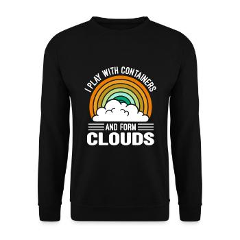 Cloud Computing Informatik Programmierung Dev - Unisex Pullover - Schwarz - Vorne - Alina (178cm) & Michal (187cm)