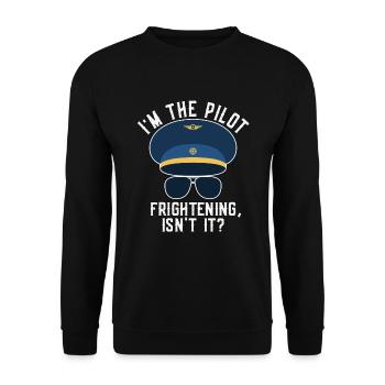 Le commandant de bord dit voler - Sweat-shirt Unisexe - noir - Devant - Alina (178cm) & Michal (187cm)