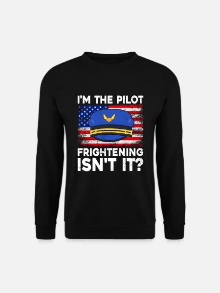 Ich Bin Pilot - Flugkaptiän Passagierflugzeug - Unisex Pullover - Schwarz