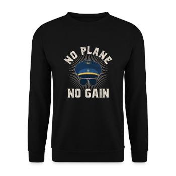 Airline Pilot Aviation Flugkapitän Jumbo Jet - Unisex Pullover - Schwarz - Vorne - Alina (178cm) & Michal (187cm)
