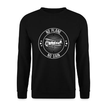 Airline Pilot Aviation Flugkapitän Jumbo Jet - Unisex Pullover - Schwarz - Vorne - Alina (178cm) & Michal (187cm)