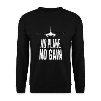 Airline Pilot Aviation Captain Jumbo Jet - Unisex Sweatshirt - black - Front - Alina (178cm) & Michal (187cm)