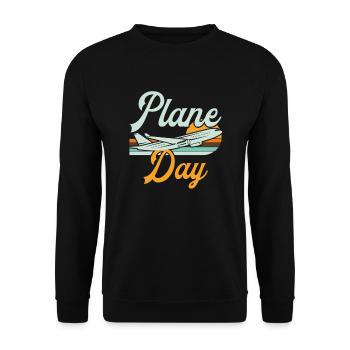 Captain Airline Pilot Jumbo Jet - Unisex Sweatshirt - black - Front - Alina (178cm) & Michal (187cm)