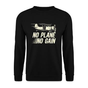 Captain Airline Pilot Jumbo Jet - Unisex Sweatshirt - black - Front - Alina (178cm) & Michal (187cm)