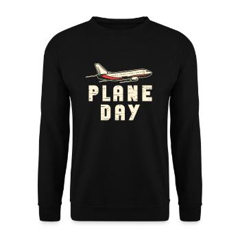 Captain Airline Pilot Jumbo Jet - Unisex Sweatshirt - black - Front - Alina (178cm) & Michal (187cm)