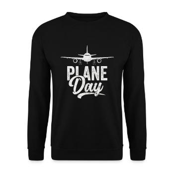 Captain Airline Pilot Jumbo Jet - Unisex Sweatshirt - black - Front - Alina (178cm) & Michal (187cm)