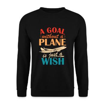 Captain Airline Pilot Jumbo Jet - Unisex Sweatshirt - black - Front - Alina (178cm) & Michal (187cm)