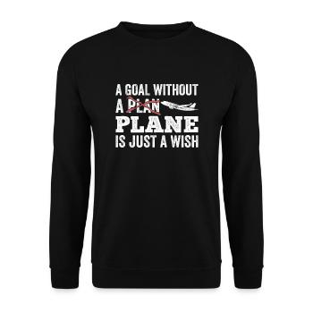 Captain Airline Pilot Jumbo Jet - Unisex Sweatshirt - black - Front - Alina (178cm) & Michal (187cm)