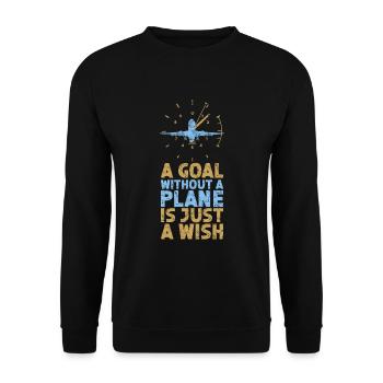 Captain Airline Pilot Jumbo Jet - Unisex Sweatshirt - black - Front - Alina (178cm) & Michal (187cm)