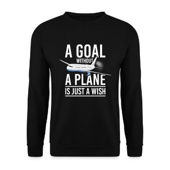 Captain Airline Pilot Jumbo Jet - Unisex Sweatshirt - black - Front - Alina (178cm) & Michal (187cm)