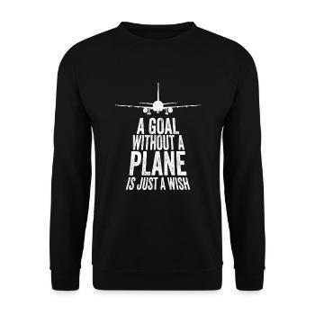 Captain Airline Pilot Jumbo Jet - Unisex Sweatshirt - black - Front - Alina (178cm) & Michal (187cm)