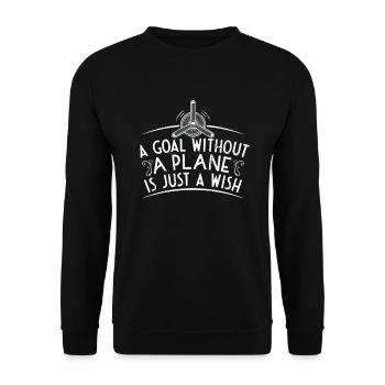 Captain Airline Pilot Jumbo Jet - Unisex Sweatshirt - black - Front - Alina (178cm) & Michal (187cm)