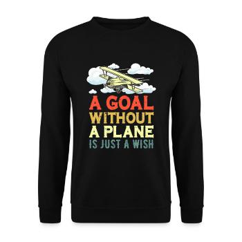 Captain Airline Pilot Jumbo Jet - Unisex Sweatshirt - black - Front - Alina (178cm) & Michal (187cm)