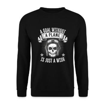 Captain Airline Pilot Jumbo Jet - Unisex Sweatshirt - black - Front - Alina (178cm) & Michal (187cm)