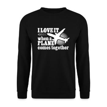 Captain Airline Pilot Jumbo Jet - Unisex Sweatshirt - black - Front - Alina (178cm) & Michal (187cm)