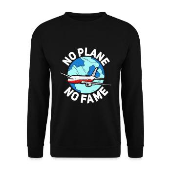 Airline Pilot Ohne Flugzeug Kein Ruhm Flieger - Unisex Pullover - Schwarz - Vorne - Alina (178cm) & Michal (187cm)