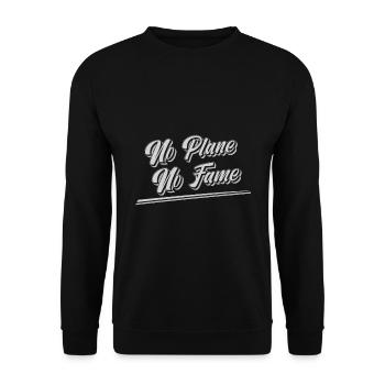 Airline Pilot Kein Flugzeug Kein Ruhm - Unisex Pullover - Schwarz - Vorne - Alina (178cm) & Michal (187cm)