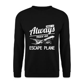 Pilote de ligne Pun Aviation Pilote d’avion - Sweat-shirt Unisexe - noir - Devant - Alina (178cm) & Michal (187cm)