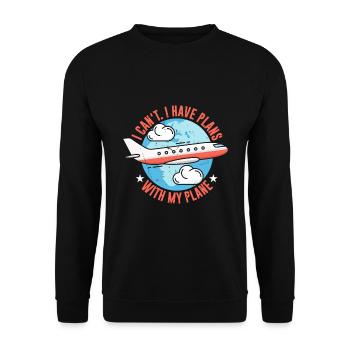 Airline Pilot Aircraft Pilot Pilot Captain - Unisex Sweatshirt - black - Front - Alina (178cm) & Michal (187cm)
