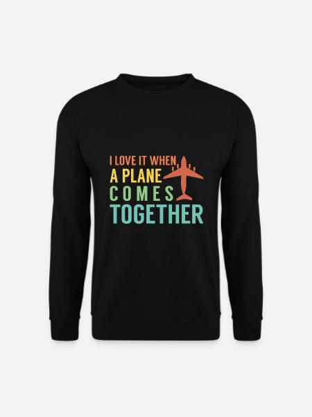 Airline Pilot Airplane Airline Flight - Unisex Sweatshirt - black